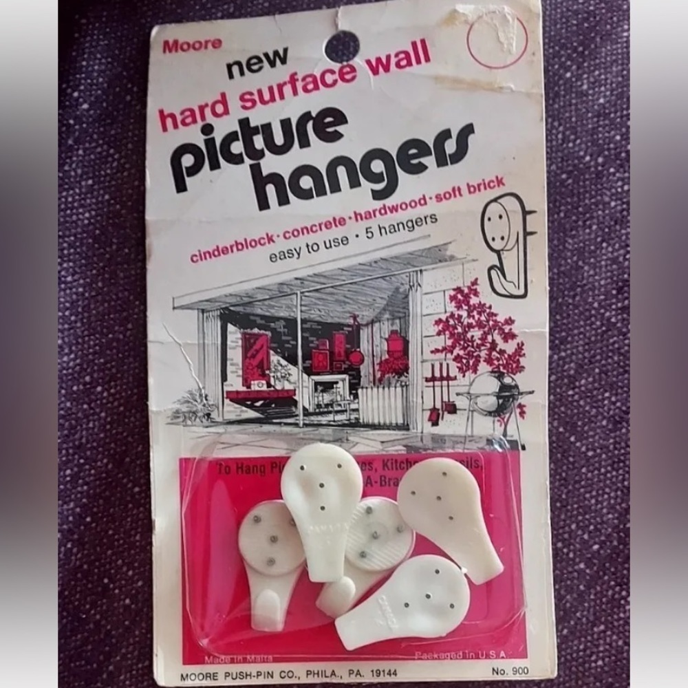 Moore hard surface hangers Pictures cinderblock. Concrete . Hardwood.. Hangers 5